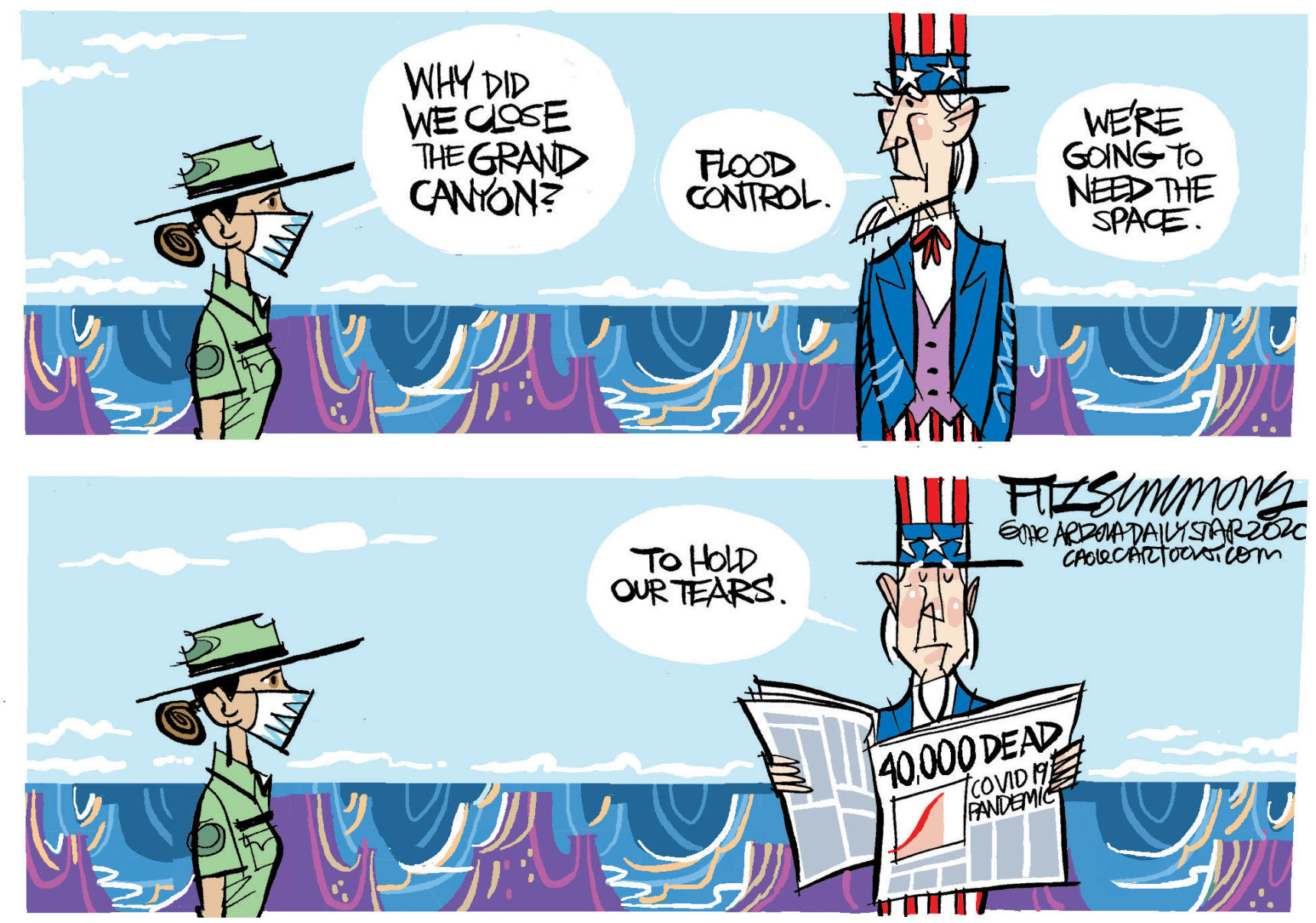 Daily Fitz Cartoon: Grand Canyon closed
